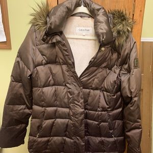 Calvin Klein brown winter coat